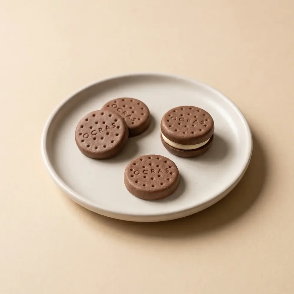 Ocras Chocolate Biscuit, texture modified for IDDSI Level 4 to 6