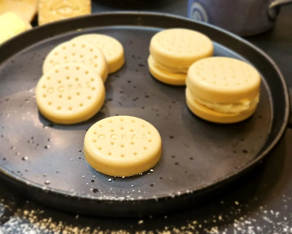 Ocras Custard Biscuit, texture modified for IDDSI Level 4 to 6